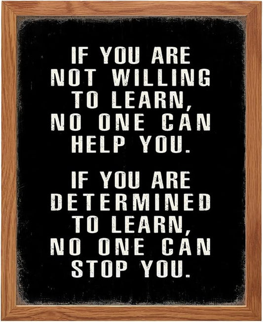 Motivational Wall Art FRAMED - Office Wall Art & Decor Motivational poster - Positive Quotes Decor - Encouragement Gifts - Positive Sayings for Decoration - Entrepreneur Picture Inspirational Quotes