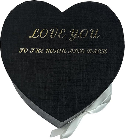 Preserved Roses Heart Shape Box Valentines Day Gifts for Her Mothers Day Forever Flowers (Multicolor-Pink, One Size)