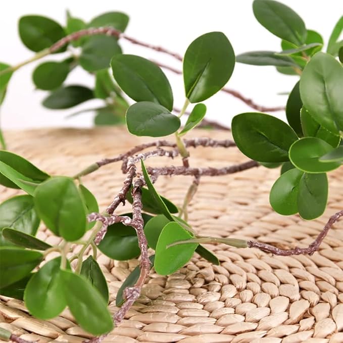HANDIC 3 Pcs Faux Stems Artificial Branches for Vase Greenery Stems Faux Branches for Vase Plant Artificial Eucalytus Branches Plants (45"/Each Branch) (3, Green)