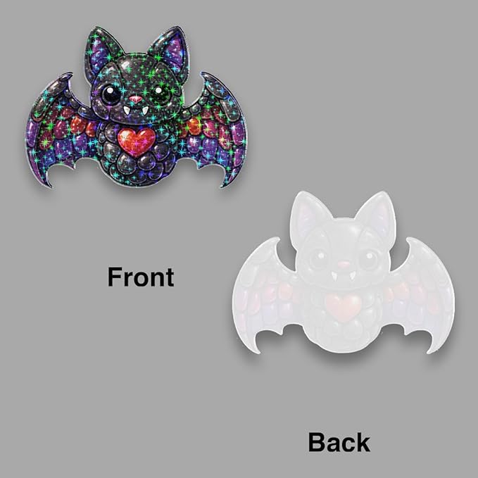 Sweet Heart Bat Acrylic Suncatcher, Window Hanging Sun Catcher Ornament, Crystal Prism Light Catcher Decor, Sunlight Window Decor, Aesthetic Home Decor Gift