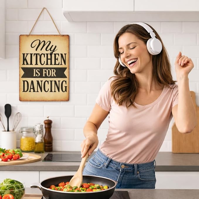 Kitchen Wall Decor Vintage Metal Wall Signs, Vintage Home Decor Cat Lover Gifts for Women, Perfect for Cozy Home Spaces, Funny Decorative Signs & Plaques, Set of 2
