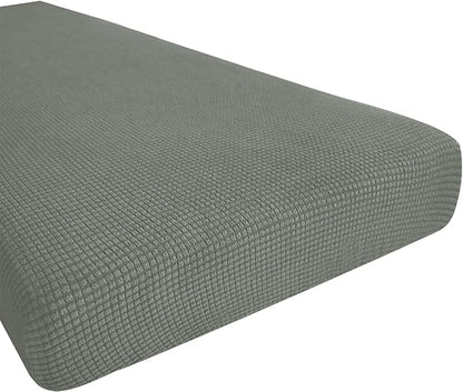 Hokway Couch Cushion Covers Stretch Cushion Covers Sofa Seat Cushion Slipcover Cushion Protector(GreyishGreen, Medium)