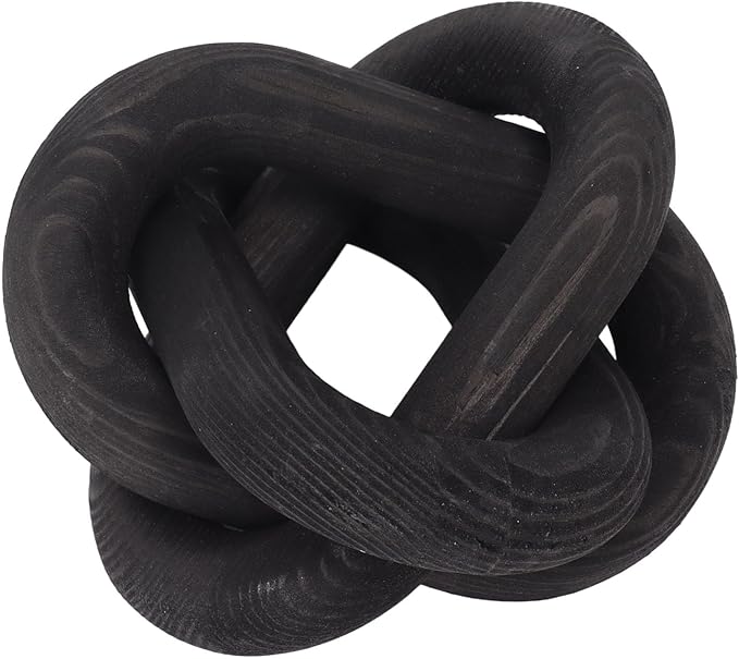 FILFEEL Decorative Wood Chain Link for Home & Coffee Shop - Rustic for Living Room and Bedroom (Black)