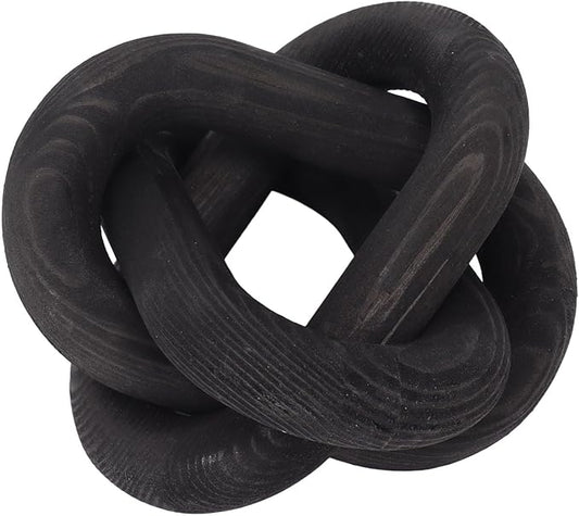 FILFEEL Decorative Wood Chain Link for Home & Coffee Shop - Rustic for Living Room and Bedroom (Black)