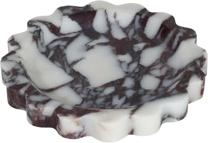 Jewelry Tray,6.2"x6.2"x0.7" Marble Jewelry Tray for Entryway Table,Countertop Bathroom, Kitchen Dresser,Marble Tray,Waiting for Storage of Small Trinket,Home Decor Organizer