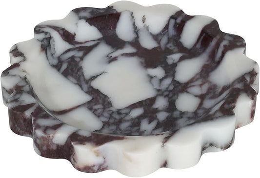 Jewelry Tray,6.2"x6.2"x0.7" Marble Jewelry Tray for Entryway Table,Countertop Bathroom, Kitchen Dresser,Marble Tray,Waiting for Storage of Small Trinket,Home Decor Organizer