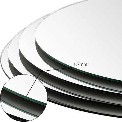 Suwimut Set of 12 Round Mirrors for Centerpieces, 12 Inch Glass Mirrors Candle Plate Circle Mirror Trays Large Glass Mirror Tiles for Table Centerpieces, Wedding, Party Decorations, Crafts, Wall Decor
