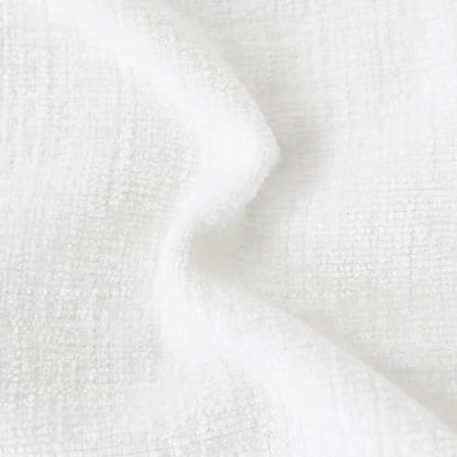 CaliTime Throw Pillow Covers Decorative 12 X 20 Inches Pack of 2 Cotton Thread Stitching Edges Solid Dyed Soft Chenille Cushion Cases for Couch Sofa Bed Living Room Farmhouse True White