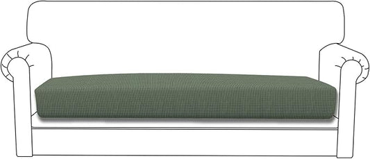 Easy-Going Stretch Cushion Cover Sofa Cushion Furniture Protector Sofa Seat Sofa slipcover Sofa Cover Soft Flexibility with Elastic Bottom(Sofa Cushion, Greyish Green)