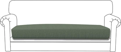 Easy-Going Stretch Cushion Cover Sofa Cushion Furniture Protector Sofa Seat Sofa slipcover Sofa Cover Soft Flexibility with Elastic Bottom(Oversized Sofa Cushion, Greyish Green)