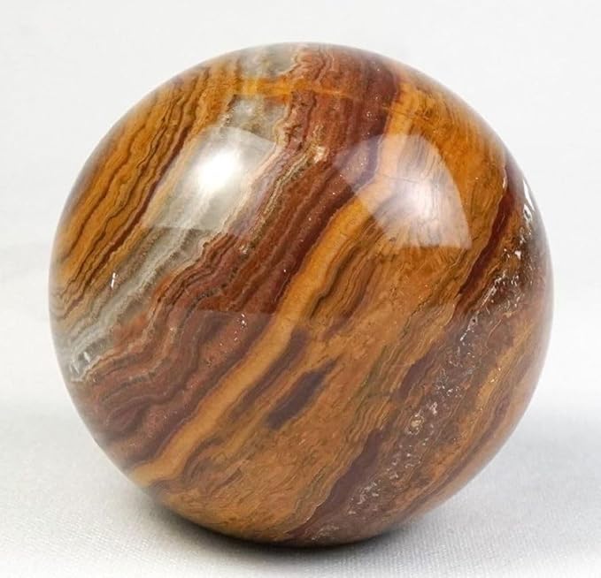 Decorative Red Onyx Stone Sphere, Marble Sphere Ball - Large, 4 Inch Dia.