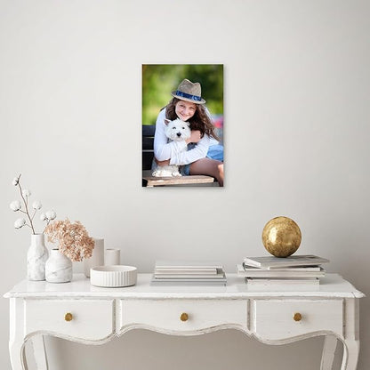 YYYYHPP Canvas Prints with Your Photos, Personalized Photo to Canvas Wall Art,Canvas Printing for Wedding, Family, Baby, Pets, Home Office Decor, Wrapped Frame 12"x18"