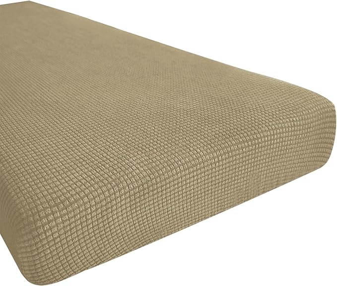 Hokway Couch Cushion Covers Stretch Cushion Covers Sofa Seat Cushion Slipcover Cushion Protector(Sand, Medium)