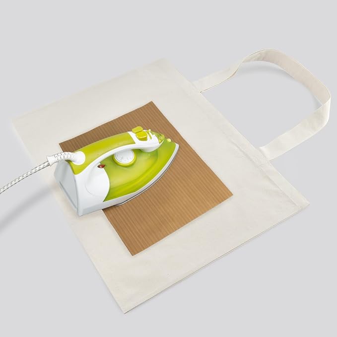 NPBAG 15 Pack 20'' X 16'' Large Natural Cotton Tote Bags, Lightweight Blank Bulk Cloth Bags with 1pc of PTFE Teflon Sheet