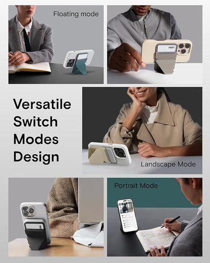 MOFT Magnetic Wallet Stand Compatible with iPhone 17/16/15/14/13/12 Series, Angle Adjustment & Magsafe Compatible MOVAS Phone Stand,Jungle