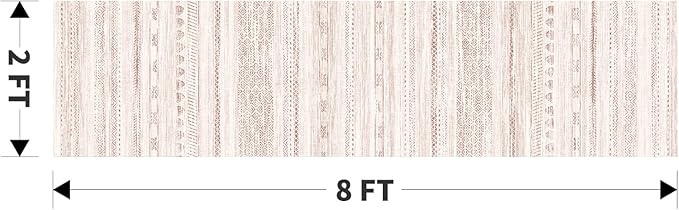 2x8 Pink Runner Rug Machine Washable Non Slip Area Rug Distressed Neutral Moroccan Boho Rug Ultra Soft Floor Runners for Hallways for Entryway Laundry Room Kitchen