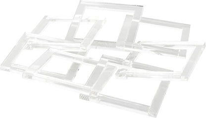 Deco 79 Acrylic Plastic Chain Decorative Sculpture Square 7 Link Home Decor Statue, Accent Figurine 28" x 0" x 5", Clear