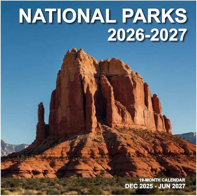 2026 Calendar for Wall, National Parks Calendar 2026-2027 from January 2026 - June 2027, 12" x 24" Opened 18 Months Calendar, Full Page Months Thick & Sturdy Paper for Gift Perfect Organizing