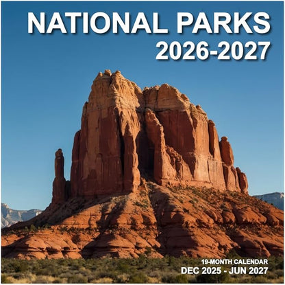2026 Calendar for Wall, National Parks Calendar 2026-2027 from January 2026 - June 2027, 12" x 24" Opened 18 Months Calendar, Full Page Months Thick & Sturdy Paper for Gift Perfect Organizing