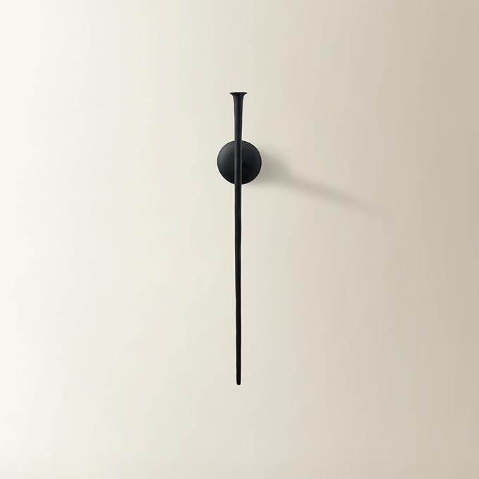 One Piece Aspar Wall Sconce, Modern Candle Holder with Elegant Hook Design, Versatile Decorative Lighting for Indoor Wall Decor and Ambiance Setting, Black (Candle Not Included)