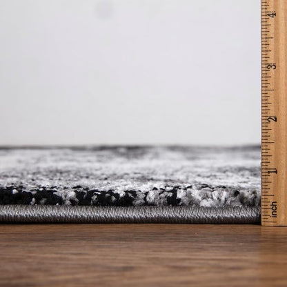 Keen Home Design Area Rugs - 2x3 Non-Shedding, Abstract Rugs for Kitchen, Living Room, Bedroom, Dining Room, Entryway - Size: 2' x 3', Abstract Black