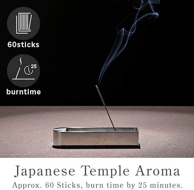 Kyoto White Tea Incense Sticks - Japanese Temple Aroma, Ideal for Relaxation & Meditation, Approx. 60 Sticks (0.044 Pounds) - Premium Quality Incense for Spiritual & Home Use Nagomikobo