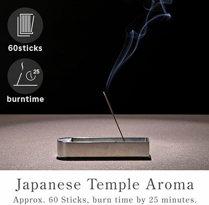 Kyoto White Tea Incense Sticks - Japanese Temple Aroma, Ideal for Relaxation & Meditation, Approx. 60 Sticks (0.044 Pounds) - Premium Quality Incense for Spiritual & Home Use Nagomikobo