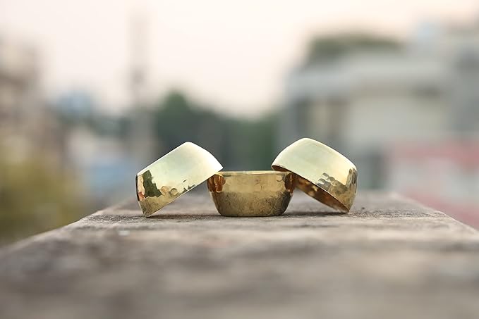 Handmade Hammered Brass Tealight Holder Set of 3 Votive Holders -2.5X1 DH inches Party Decoration