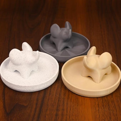 Marble Pattern Baby Elephant Ring Tray | 3D Printed Resin Desk Organizer & Jewelry Dish | Cute Home Decor for Women, Unique Gift for Her, Christmas, Birthday (Marble-patterned elephant)