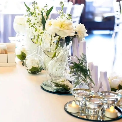 16Pack Round Mirror Centerpieces for Tables, 10inch Circle Mirror Plates for Tables Mirror Centerpieces, Flat Circle Mirror Trays for Tables, Mirror Candle Plates for Table Weddings Party Centerpieces