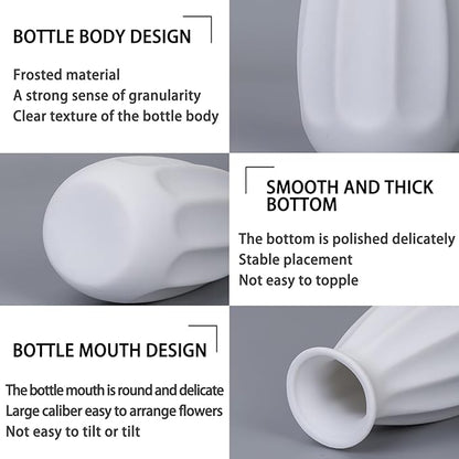 5'' White Ceramic Bud Vases Set of 10,Small Vases in Bulk for Flowers,Mini Vases for Centerpieces,Modern for Floral and Pampas Grass,Boho for Wedding,Party,Table Home Decor
