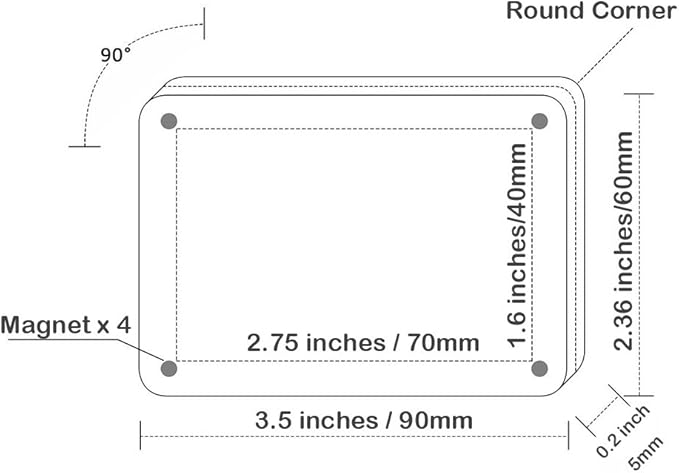FoRapid 2 PCS 3-inch 2-Sided Clear Acrylic Refrigerator Magnetic Photo Frame-Elegant Frameless Display Fujifilm Mini 9 8 8+ 70 7s 90 25 26 50s Film/Cards/Memos/HP Pocket Photo Paper/2x3 Photo