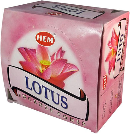 Lotus Incense Cones and Cone Incense Burner Bundle Insence Insense Hem Incense