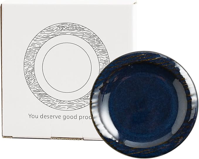 Ceramic Jewelry Tray Decorative Ring Holder and Trinket Dish for Women Wedding Engagement Birthday Gift for Her Jewelry Organizer Vanity Tray (blue)