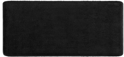 PURE ERA Carpet Stair Tread Landing Mat Area Rug Ultra Plush Shag Soft Non Slip Skid Resistant Tape Free Indoor Doormat Washable Reusable Black 2' X 6'