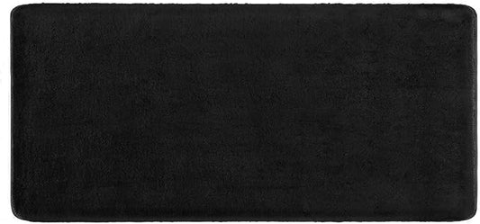 PURE ERA Carpet Stair Tread Landing Mat Area Rug Ultra Plush Shag Soft Non Slip Skid Resistant Tape Free Indoor Doormat Washable Reusable Black 2' X 6'