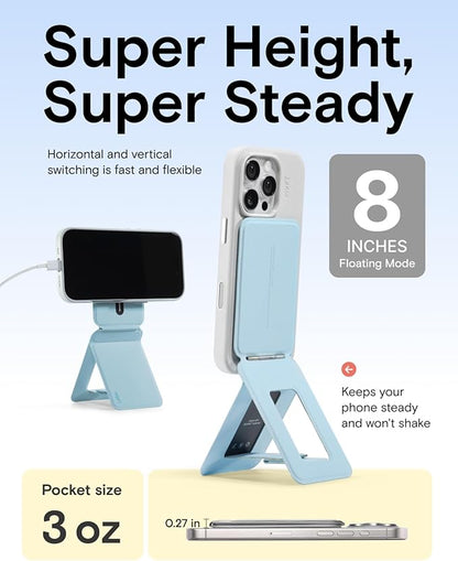 MOFT Phone Tripod Stand Selfie Stick for iPhone, Multi-Angles iPhone Stand, Lightweight & Portable Phone Holder, Strong Magnets, MOVAS Vegan Leather, Travel Essentials,Soothing Mist(Without Card Slot)