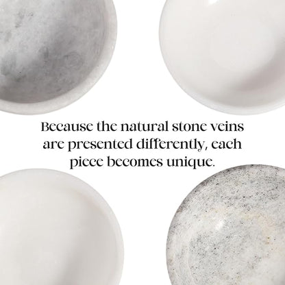 Koville Natural Marble Incense Holder, Incense Holder for Sticks with 9 Holes, Handmade Incense Burner Ash Catcher for Meditation Yoga SPA, Balsam Fir/Palo Santo/Sage/Cone (Grigio Fantasy)