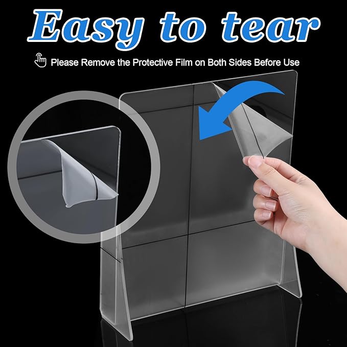 2PCS Acrylic Brochure Holder 8.5x11inch Flyer Table Stand Sign Holder Clear Plastic Countertop Desk Display Organizer for Office Home Store Magazines Pamphlets Booklets Literature Menu Journals
