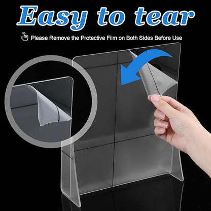 2PCS Acrylic Brochure Holder 8.5x11inch Flyer Table Stand Sign Holder Clear Plastic Countertop Desk Display Organizer for Office Home Store Magazines Pamphlets Booklets Literature Menu Journals