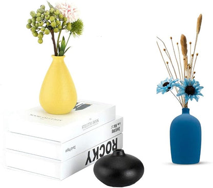 Small Ceramic Flower Vases Set of 4, Bud Vase, Decorative Modern Floral Vase