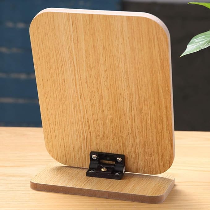 Aestivate Rectangular Compact Table Mirror Standing Wood Framed Rectangle Tabletop Makeup Mirror Desktop Mirror 90 Degree Rotating Mirror