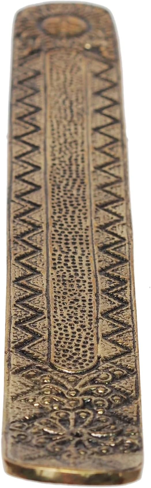 Hosley Antique Gold Aluminium Incense Holders. Set of 6 Each 9.5-Inch-Long Holder, Rich Antique Gold Finish Adding Rustic Charm to Any Room, Perfect for Home Ambiance and Décor