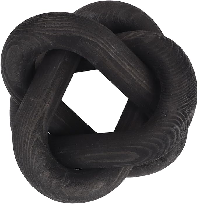 FILFEEL Decorative Wood Chain Link for Home & Coffee Shop - Rustic for Living Room and Bedroom (Black)
