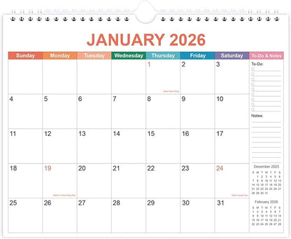 2026 Calendar - Wall Calendar 2026 from January 2026 to June 2027, 2026 Calendar with Premium Paper, Twin-Wire Binding & Hanging Hook, 11.5" x 14.5", Colorful