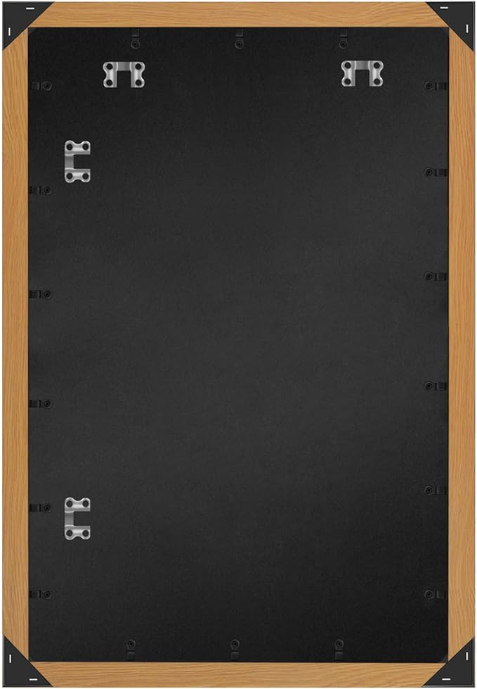 Americanflat 24x36 Poster Frame with Polished Plexiglass - Wide Picture Frames Made of Engineered Wood for Vertical or Horizontal Wall Display - Epic Collection - Dark Oak