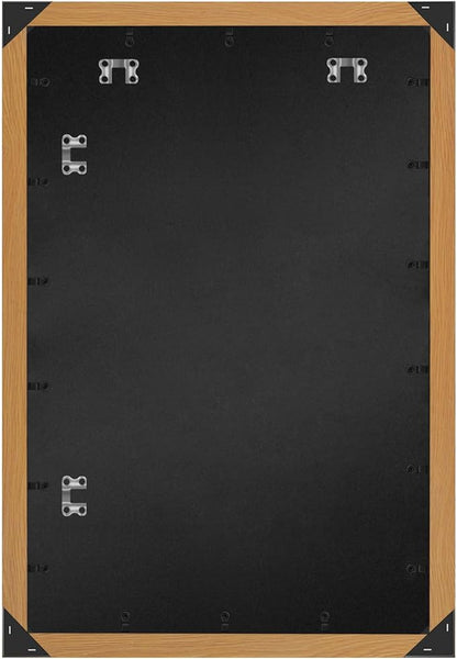 Americanflat 24x36 Poster Frame with Polished Plexiglass - Wide Picture Frames Made of Engineered Wood for Vertical or Horizontal Wall Display - Epic Collection - Dark Oak