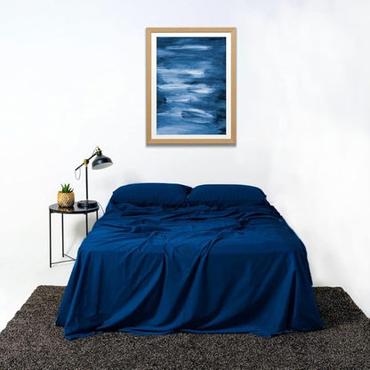 THE LAD COLLECTIVE 2.0 Bedding Set - 4 Piece Sheet & Pillow Case Set, Custom Cotton Blend, Soft, Comfortable, Temperature Regulating, & Easy-to-Use - (California King, Pacific)