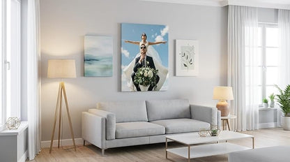 Custom Canvas Prints with Your Photos, Frameless Wall Art Canvas, Personalized Photo Print for Home Decor, Family & Pet Pictures, Gifts for Birthday & Anniversary, Made in USA (36"L x 24"W)