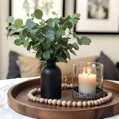 Black Bud Vases Set of 12 - Mini Black Ceramic Vase for Flowers, Small Modern Bud Vase for Table Decor, Boho Centerpiece for Home Decor, Centerpieces in Bulk for Wedding, Table, Party Decor